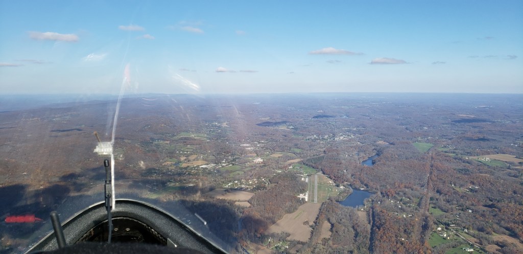 Blairstown Airport and withering clouds ahead.